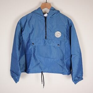 vtg Ocean Pacific Hooded Windbreaker 90s Cropped Surf Adult Small 22.5x20.5